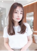 髪質改善艶髪ブランジュカラー小顔顔まわり似合わせカット