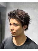 無造作スパイキーショートパーマ　　k