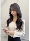 色気上品ヘア顔周りレイヤーカット韓国ロング【横浜】
