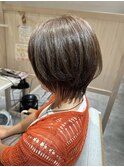 イメチェンショートボブ♪カーキグレージュ