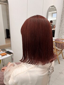 リル(re'll) 《花屋併設》ピンクオレンジ［酸性ストレート/ヘアセット］