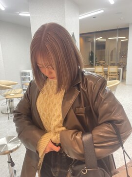 天神美容室 『福岡美容室/ayana』ケアブリーチで作る艶ハイトーン！