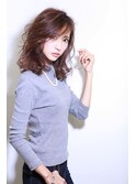 韓国ウルフコテ巻き風パーマ＿アッシュ＿ミディアム［東陽町］