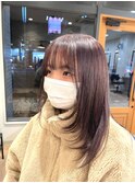 顔周りレイヤー/バイオレットアッシュカラー