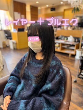 ヘアーメイク ダンス(hair make DANCE) ＊顔まわりレイヤーにプルエクで長さをプラス＊