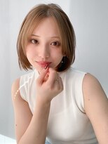 前髪 ネビージュ ボブルフ 黒髪 ワンレン 小顔 "