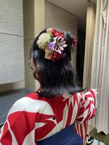 ヘアーガーデンミルクティー 新潟大学前店(Hair garden Milk tea)&nbsp;ハーフアップ×袴着付け