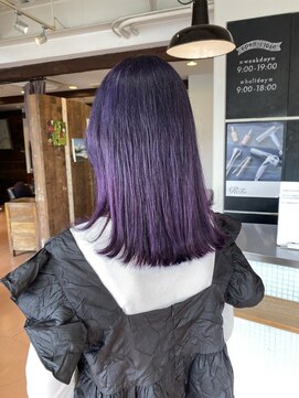 牛若丸ジャパン(Japan) セミロング / パープルカラー