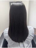 セミロング ストレート