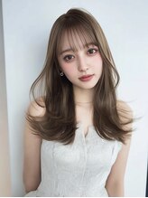 プライズ 表参道原宿店(prize) ブリーチ無しアッシュブラウンカラーレイヤーカット韓国ヘア