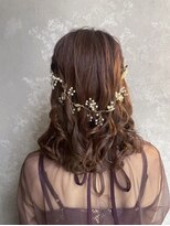 kotona【コトナ】&nbsp;ハーフアップヘアセット結婚式お呼ばれヘアセットダウンスタイル
