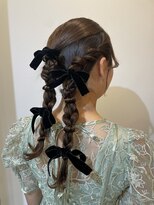 グレイスアンジュ 名駅(Grace Unge)&nbsp;名古屋 ツインヘアセット×ベロアリボン