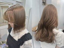 ブリーチなしダブルカラー3回★ベージュブラウン