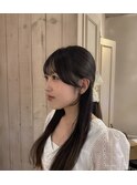 サイドバングで小顔効果に可愛く♪