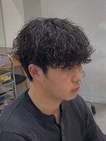 フィフス 渋谷(fifth) シャドウパーマ波巻きパーママッシュ×センターパート2Way