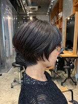 アルトル 池袋2nd(altru)&nbsp;◇大人40代50代60代ショートボブ丸みショート白髪ぼかし