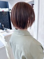 キャアリー(Caary)&nbsp;福山20代30代マロンブラウン顎下ボブ顔まわりレイヤー似合わせ