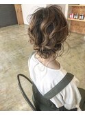 フェミニンウェーブアレンジ