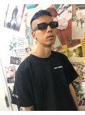 TLONY渋谷hori ラッパー刈り ブルーカラー