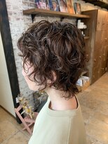 ヘアー アイス カンナ(HAIR ICI Canna)&nbsp;伸ばしかけにぴったり！無造作ウルフパーマスタイル！