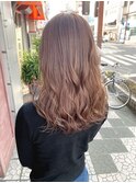 #ミルクティーピンク#グラデーション#ケアブリーチ#新居浜