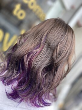 ラビス クローバー(Lovis clover) インナーピンクバイオレット/ダブルカラー/エクステ