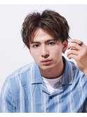 スーツセンターパートツーブロック束感シークレットパーマ流行