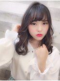 インナーグレージュ/マチルダボブ/前髪/ピンクベージュ/錦糸町