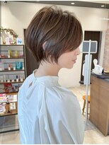 大人可愛い小顔ひし形クビレ丸み20代30代40代大人ショート(蘭)