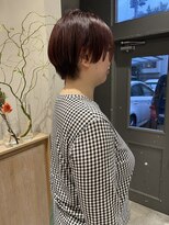 フェンヘアーアイス 中目黒(Fen.hair ici)&nbsp;大人美人ショートヘアチェリーレレッドヘルシースタイル