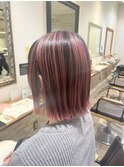 ハイライトデザイン☆華やかピンク