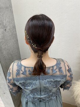 エフバイラブランシュ 大宮東口店(ef by La Blanche) 箔付きタイトヘアアレンジ/大宮/髪質改善/韓国/オージュア