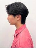 韓国風 ニュアンスパーマ 黒髪 毛流れ ニュアンス 緩めパーマ