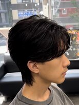 レブヘアー 河原町(LEVHAIR) ベリーショートセンターパートダークアッシュニュアンスパーマ
