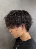 メンズパーマツイストスパイラルシャドウパーマ