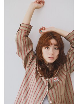 ミッケ(mikke) ロングレイヤーカット×オレンジカラー