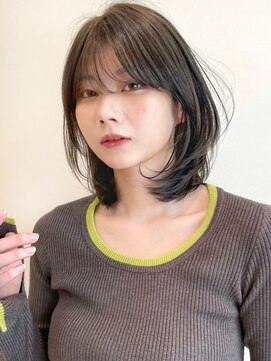 セイドット リー(Say. Ree) Say.ヘーゼルグレージュ暗めカラーオリーブグレーくびれレイヤ
