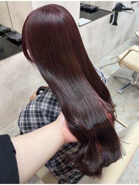 ワンラヴェストヘアオルシェット 長野駅(One Lovest Hair olchette) チェリーピンクブリーチなしインナーダブルカラー