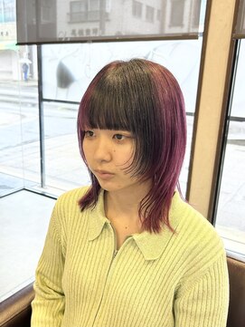 モップアップ(Mop up) ウルフカット×ツートンカラー