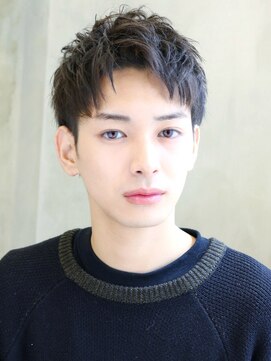 クロトヴィラ 天神大名(KUROT villa) ツーブロック刈り上げビジネス短髪束感黒髪アップバング