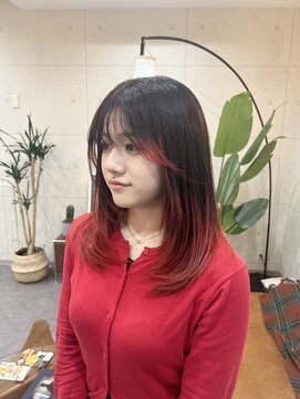 ヘアアンドメイク ルシア 奈良店(hair & make Lucia) レッドデザインカラー
