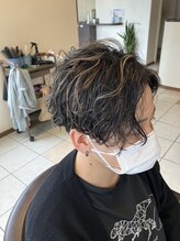 美容室べっぴん屋 ピュアクラブ 横手店(Pure club)&nbsp;シャドーパーマ風ハイライトヘア