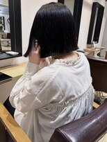 エミス バイ メルト 吉祥寺(emis by melt)&nbsp;【吉田】縮毛矯正切りっぱなしボブグレージュ外はねくびれ吉祥寺
