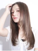 ベージュロングストレート