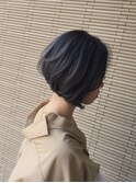 前下がりボブ、ネイビーグレーカラー