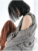 くびれヘア顔周り韓国レイヤーカット黒髪ショートミディアム/柏