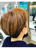 20代30代40代×大人可愛い前下がりショートボブ丸みショート◎