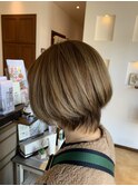 【林】ハンサムショート×オリーブベージュ