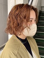 ソーコ 渋谷(SOCO) ボブパーマショートボブケアパーマスパイラルパーマボブ前髪なし
