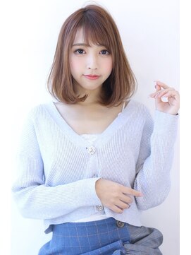 オーロ(ORO) 20代30代40代50代斜めバンググレーベージュ